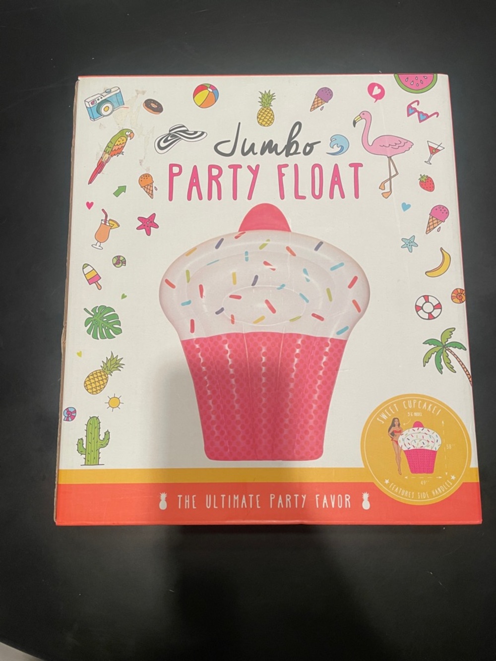 Jumbo Party Float - Pink Cupcake Pool Float